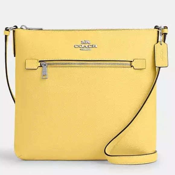 Yellow Coach Rowan File Bag (full size not mini) NEW - Picture 1 of 8